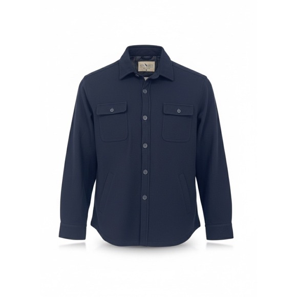 Genteal Other - NWT GENTEAL Rainier Shirt Jacket Navy Blue Wool Blend Men's Size L